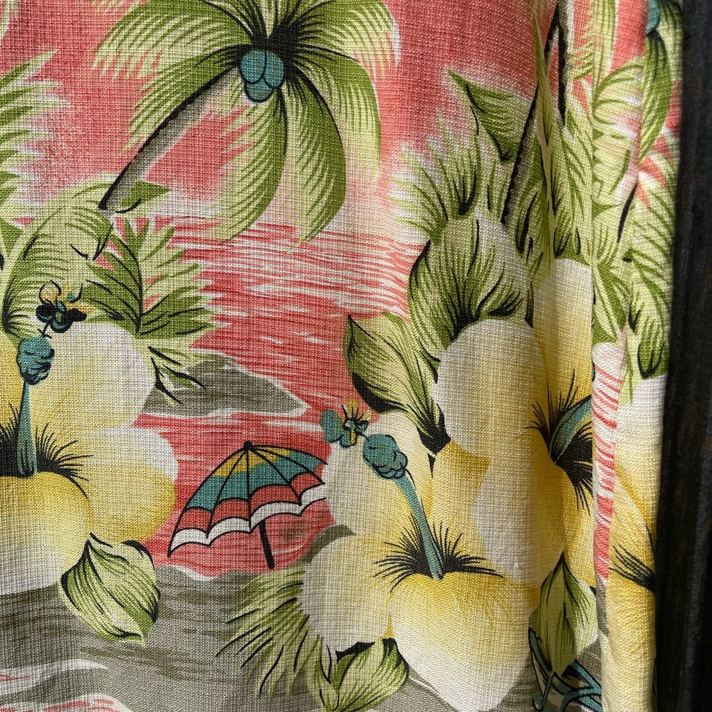 Tommy Bahama Coral and Green Tropical Midi Dress - Picture 3 of 8